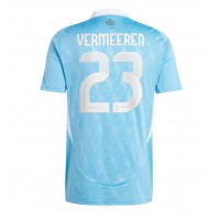 Camisa de Futebol Bélgica Arthur Vermeeren #23 Equipamento Secundário Europeu 2024 Manga Curta